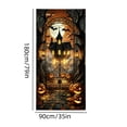 thumbnail image 3 of Halloween Door Cover 35.43x70.87 In, Polyester Festive Party Door Curtain Wall Decoration, Holiday Scene Backdrop Photo Prop, 3 of 5