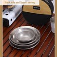 thumbnail image 3 of AOTU Vaisselle, Assiettes en Acier Inoxydable Assiettes en Acier et 4 Pcs Vaisselle Réutilisable Extérieur Eryue Buzhi 16 Pcs, 3 of 7