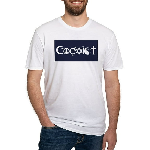 CafePress - Coexist T Shirt - Fitted T-Shirt, Vintage Fit Soft Cotton Tee