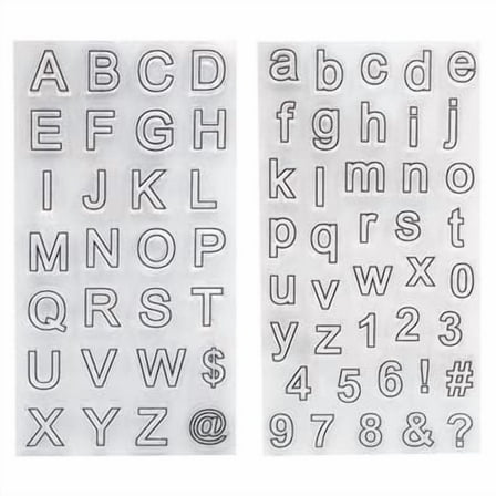 6 Pack: Block Letter Clear Stamps by Recollections