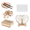 thumbnail image 1 of veasfak Guest Book Wedding with Wooden Hearts Unique Wedding Guest Book Frame with heart, 1 of 9