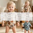 thumbnail image 4 of Gerichy Baby Boy Clothes Cowboy Shirt Romper Long Sleeve Button Down Dress Bodysuit 0 3 6 9 12 18 Months Infant Gentleman Outfits, 4 of 7