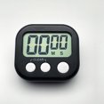 thumbnail image 1 of Temporizador de cocina digital con función de reloj digital, configuración rápida, modo personalizado, parte posterior magnética fuerte (negro) JM, 1 of 5
