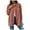 Coffee, variant on Lilgiuy Women's Lapel Solid Color Pocket Button Coat Recreational Long Sleeve Cardigan Tops Winter Clothes for 2022