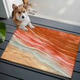 thumbnail image 4 of Rectangle Area Rug 2x3ft, Gradient Orange Ocean Beach Wave Non-Shedding Washable Area Rug, Abstract Seaside Sea View Artwork Non Slip Low-Profile Rugs for Living Room, Bedroom Dining Room, 4 of 9