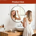 thumbnail image 6 of Blorly Wall Mirror, 30 inch Round Circle Vanity Mirror for Living Room, Bedroom, Rustic, Black Metal Frame, 6 of 10