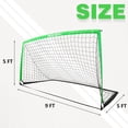 thumbnail image 5 of BOHEN 9x5FT Portable Soccer Goal for Kids Backyard with Carry Bag - Easy Folding Lightweight Fun for Outdoor Indoor Training Games for Teen Youth Adult (Green, 9x5FT, 1 Pack), 5 of 8