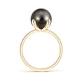 thumbnail image 2 of ANGARA Classic Solitaire Tahitian Cultured Pearl Ring in 14K Yellow Gold for Women | June Birthstone, Birthday, Anniversary, Jewelry Gift for Women | Pearl Ring, 2 of 7