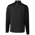 thumbnail image 3 of Men's Cutter & Buck Black George Mason Patriots Traverse Stripe Quarter-Zip Pullover Top, 3 of 3