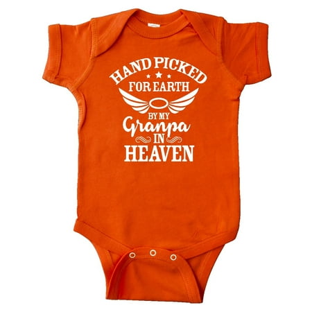 Handpicked for Earth By My Granpa in Heaven with Angel Wings Infant Creeper