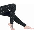 thumbnail image 3 of Pantalones de mujer, leggings góticos con cordones laterales, negros, ajustados, para invierno y Navidad., 3 of 5