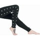 thumbnail image 3 of Pantalones de mujer, leggings góticos con cordones laterales, negros, ajustados, para invierno y Navidad., 3 of 5
