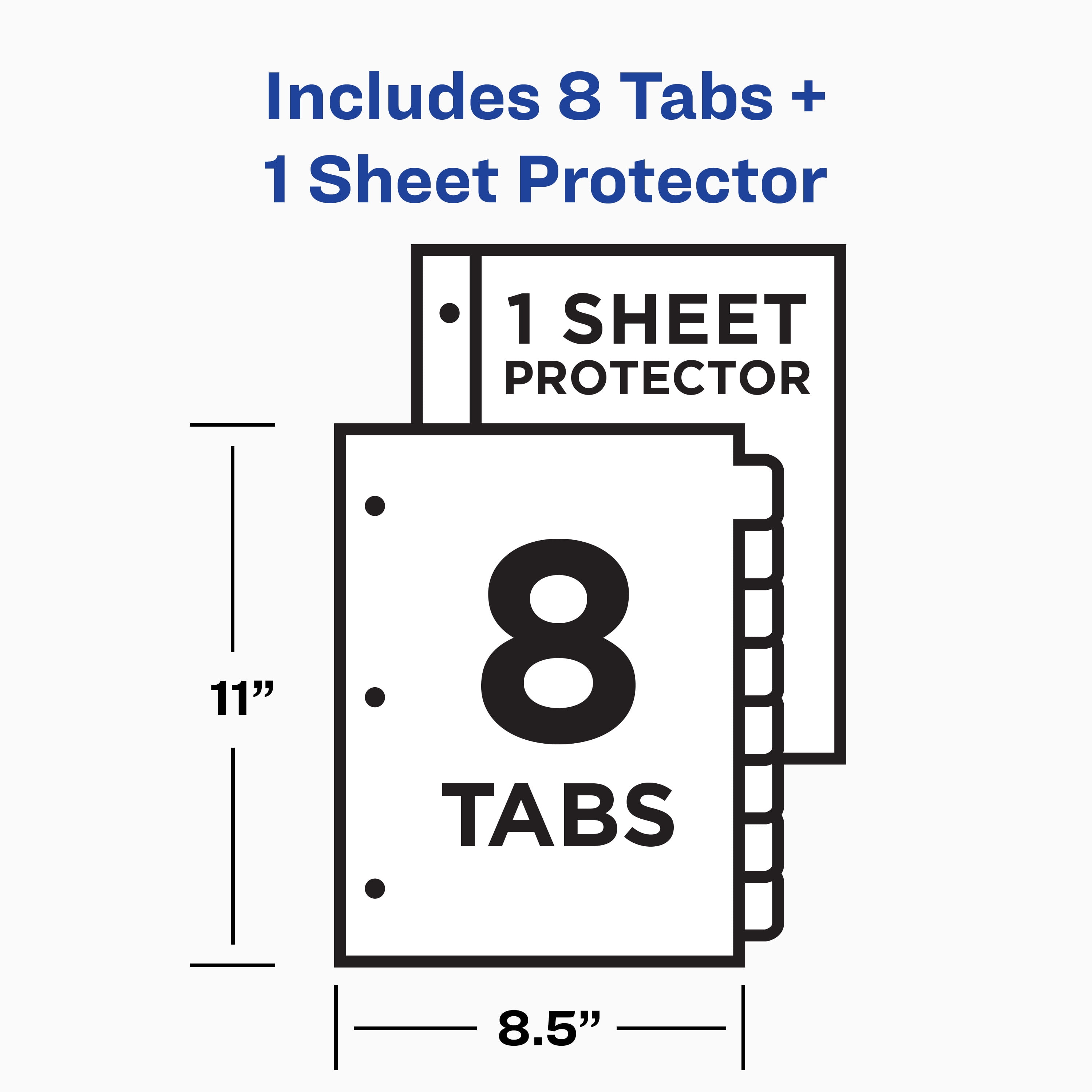 Avery 3" Ring Binder, 8 Tab Dividers, Supplies Set (01680)