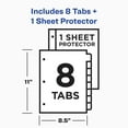 thumbnail image 3 of Avery Clear Easy View Durable Plastic Dividers, 8-Tab (16741), 3 of 9