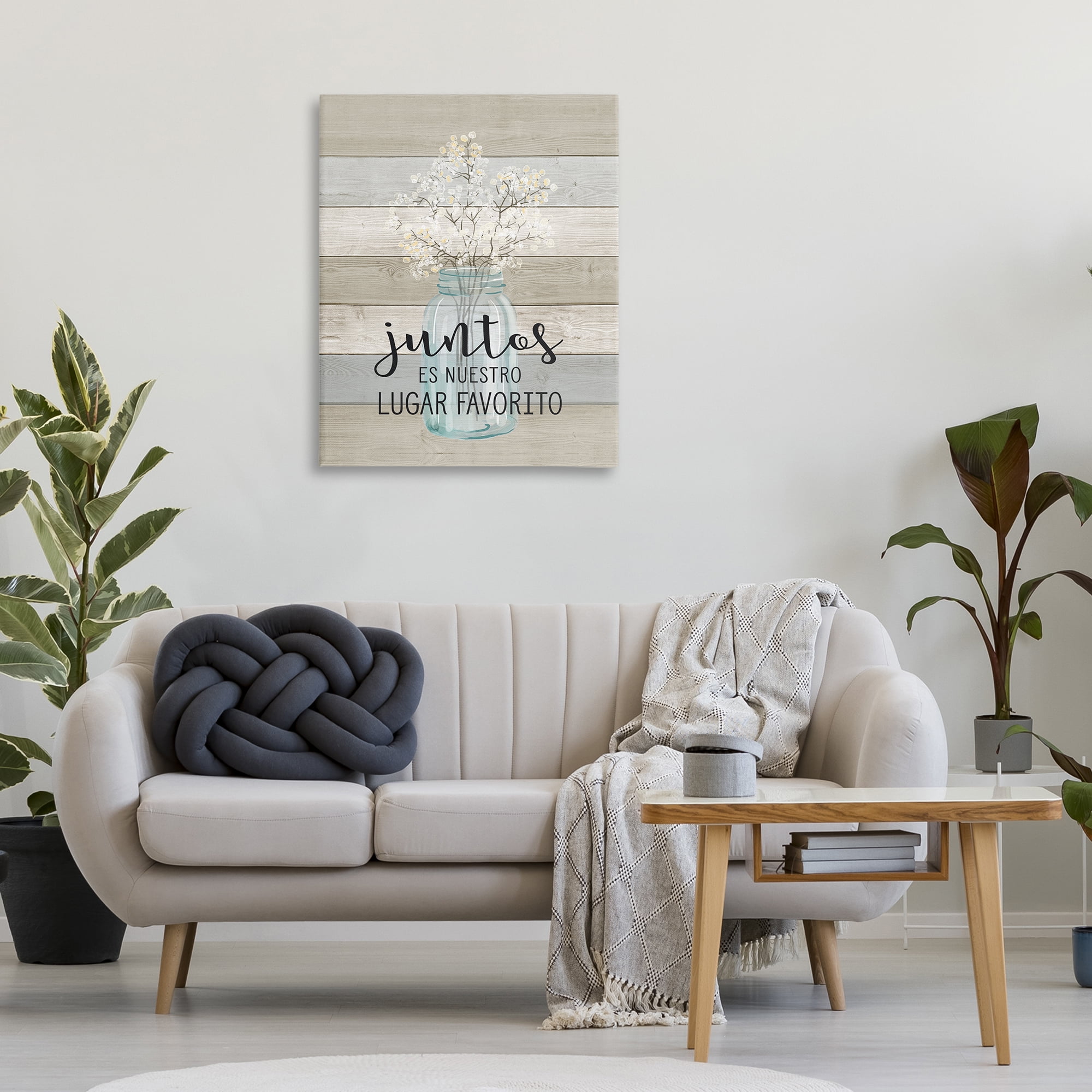 Stupell Industries Juntos, Nuestro Lugar Favorito Inspirational Quotes & Sayings Painting Wrapped Canvas Art Print Wall Art, 30 x 40