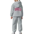thumbnail image 4 of Gyexs Kids Clothes for Toddler Girls Size 6-7 Years Soft Comfy School Outfit, 2pcs Sweatsuit Outfit (Grey, 6-7 Years), 4 of 6