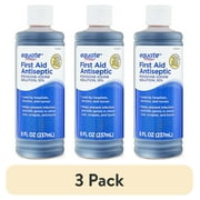 (3 pack) Equate First Aid Antiseptic Liquid Povidone-Iodine Solution 10%, 8 fl oz, Compare to Betadine First Aid Solution 10% Povidone-Iodine Topical Solution Active Ingredient