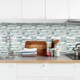 thumbnail image 5 of DEWOO 10-Sheet Peel and Stick Kitchen Backsplash Tiles, 12"x12" Self-Adhesive Marble Multicolor Wall Tiles for Kitchen and Bathroom(Multicolor Marble), 5 of 13