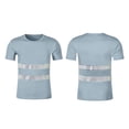 thumbnail image 4 of Bibifish Mens T-Shirts Slim Fit Crew Neck Short Sleeve Stripe Print Tshirts Summer Casual Athletic Lightweight Tees, 4 of 4