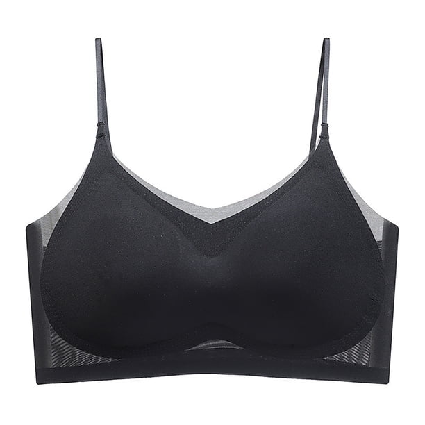 Sujetador deportivo ultrafino de seda para mujer: sin costuras, antideslizante, nailon/spandex, para todas las estaciones