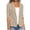Khaki, variant on PBFRDSJ Lightweight Cotton Linen Blazers for Women 3/4 Sleeve Casual Work Office Suit Jackets Plus Size Single Button Business Blazer