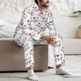thumbnail image 7 of Salouo I Love My Dad Print Button-Front Long Sleeve Pajama Set for Men, Soft 2Pjs Men's Long Sleeve Sleepwear-, 7 of 7