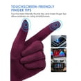 thumbnail image 4 of Deago Womens Winter Warm Gloves with Sensitive Touch Screen Texting Fingers Fleece Lined Windproof Gloves (Red), 4 of 9