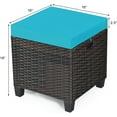 thumbnail image 3 of GHooa 2 Pieces Outdoor Patio Ottoman, All Weather Rattan Wicker Ottoman Seat, Patio Rattan Furniture, Outdoor Footstool Footrest Seat w/Removable Cushions, 3 of 10