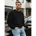 thumbnail image 3 of OALUXE Sweatshirts for Men Geometric Texture Pullover Long Sleeve Shirts Crewneck Casual Tops, 3 of 7