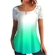 thumbnail image 1 of Mujeres Tops Casual verano encaje manga corta Split cuello túnica impresa camisetas camisetas Tops OAVQHLG3B Store lin121212, 1 of 4