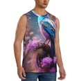 thumbnail image 2 of Balery Beautiful Flower Blue Bird Camisetas sin mangas para hombre, absorbe la humedad y protege contra el mal olor.-Large, 2 of 7