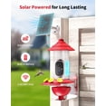 thumbnail image 2 of Comedero inteligente para colibríes con cámara, energía solar, color rojo, 2 of 8