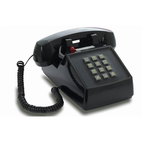 Opis PushMeFon Cable: The Landline Phone for Home in Retro Style - Non Electric Vintage Push Button Telephone for Landline Connections in Black