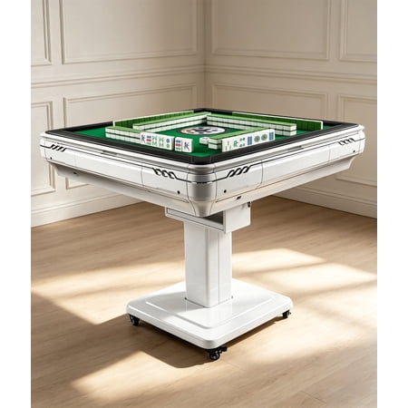 STICCIO Automatic Mahjong Table 144 Tiles, 40.55'' Foldable Mahjong Table Auto Shuffle Silent Motor, USB Port 4 Wheels, for Home and Business