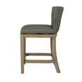 thumbnail image 3 of ROME + OAK Carylnd 26" Swivel Counter Stool in Reclaimed Oak with Grey Vegan Leather Seat, 3 of 6
