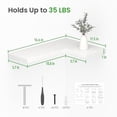 thumbnail image 4 of Floating Corner Shelves with Invisible Brackets Set of 3 Corner Shelves Wall Mounted for Home Bedroom Bathroom Kitchen Living Room Office- 16.6 x 11.5 Pure White, 4 of 7