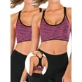 thumbnail image 2 of YouLoveIt Sports Bra for Women Seamless Yoga Bra Sexy Racerback Sports Bra Removable Pad Yoga Bras Fitness Workout Crop Tops, 2-pack, 2 of 6