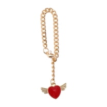 Unique Bargains 1 Pc Angel Heart Wings Cup Chain Water Cup Pendant Red Alloy