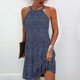 thumbnail image 1 of Generic 2025 New Fashion Casual Printed Sleeveless Halter Cut-out Dress Women's Clothing, 1 of 1