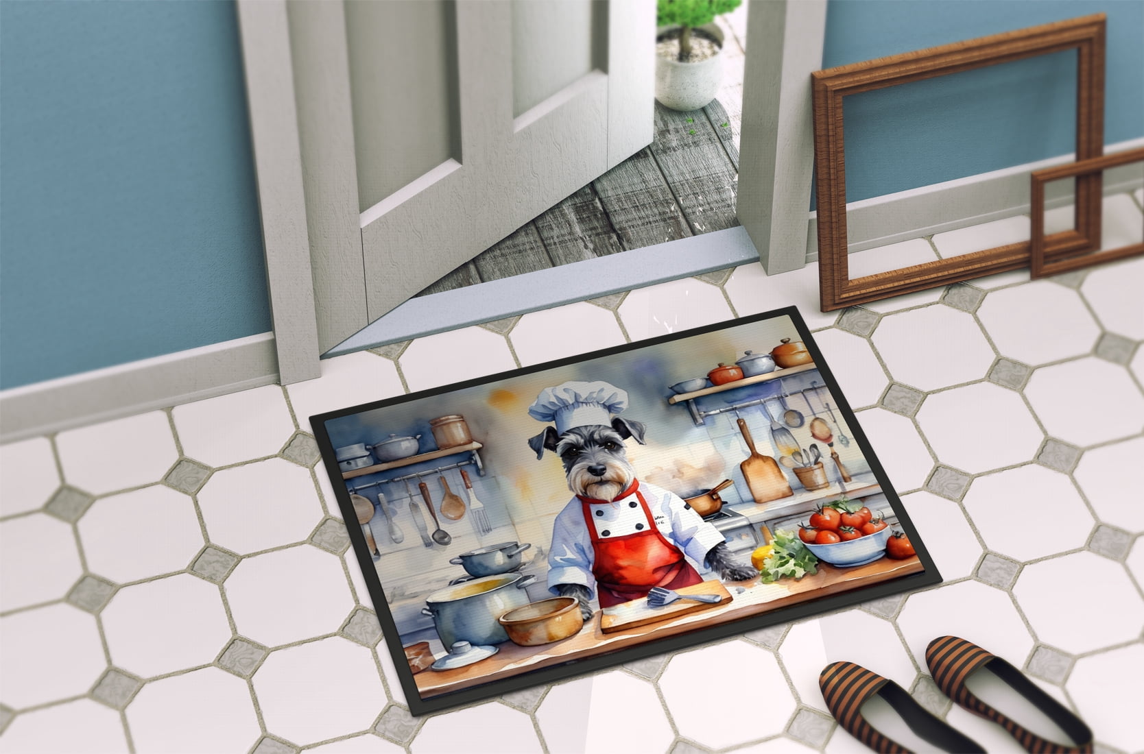 Schnauzer The Chef Doormat 36 in x 24 in