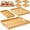 Bamboo, variant on Bamboo Serving Trays Nesting Set of 7 Multipurpose for Breakfast Coffee Table and Butler Use