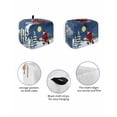 thumbnail image 2 of Fsddascl Christmas Santa Toaster Cover 2 Slice, Small Kitchen Appliance Covers, Xmas Tree Blue Sky Moon Snowflake Toaster Oven Cover with Loop, Bread Machine Cover Polyester Dust Cover Protection, 2 of 5