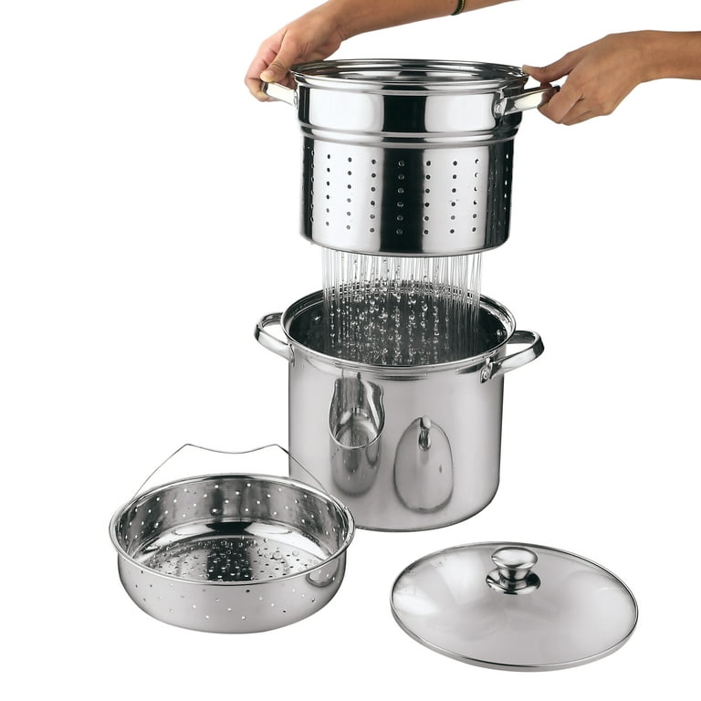 Mainstays 8 Quart Stock Pot with Lid, Stainless Steel