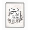 Stupell Industries Bathroom Humor Text Me if You Need Toilet Paper Designed by Loni Harris