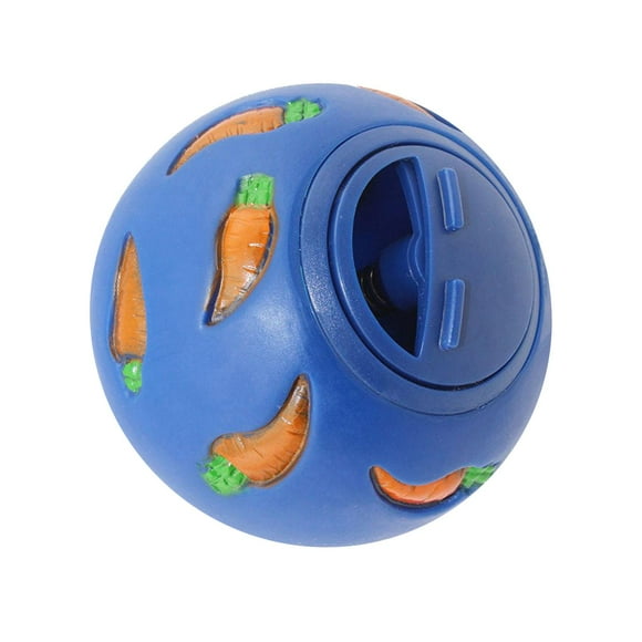 Bunny Treat Ball Snack Toy Ball Pet Alimentador lento Perro Juguete interactivo Ejercicio físico y mental Juguetes de alimentación para conejillo de Azul