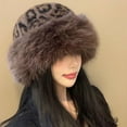 thumbnail image 5 of Vintage Warm Women Mongolian Hat Leopard Print Fluffy Fur Fisherman Hats Ladies Winter Plush Warmer Basin Cap, 5 of 9