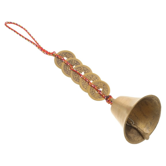 TEHAUX Door Hanging Bell Chinese Element Decor with Multi Material 1Pack