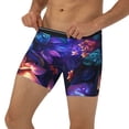 thumbnail image 3 of Picia Magic Colorful Forest Leaves Pattern Men's Athletic Long Leg Briefs , Performance Stretch Underwear，Moisture-Wicking, 3 of 7