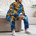 thumbnail image 7 of Sikiie Sunflower Starry Night Vibes Mens Pajama Set, Soft Warm Long Sleeve Sleepwear, Cozy Button-Down Pjs for Men-X-Large, 7 of 7
