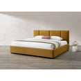 thumbnail image 2 of Omax Decor Venice Upholstered Platform King Bed in Mustard Boucle Fabric, 2 of 8